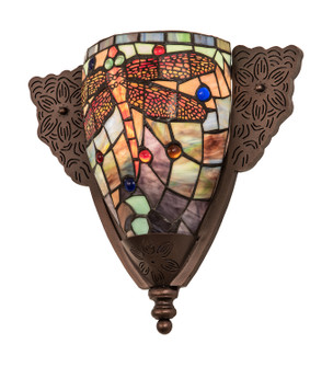 Tiffany Dragonfly One Light Wall Sconce in Mahogany Bronze (57|128165)