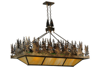 Pine Lake Eight Light Oblong Pendant in Dark Burnished Antique Copper (57|127596)