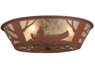 Canoe At Lake Four Light Flushmount in Rust (57|127250)