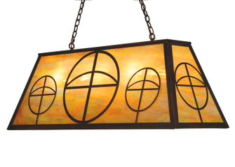 Circle Cross Nine Light Oblong Pendant in Vintage Copper (57|126125)