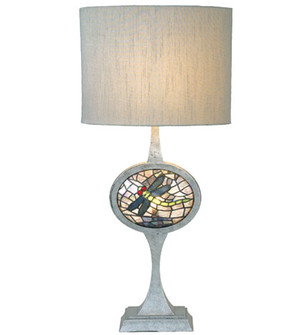 Cameo Dragonfly Two Light Table Lamp in Nickel (57|12569)