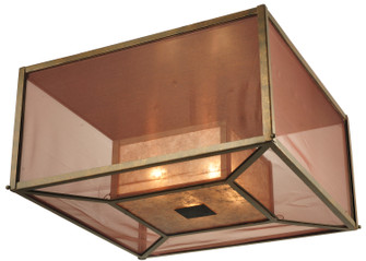 Quadrato Four Light Flushmount in Gilded Tobacco (57|125237)