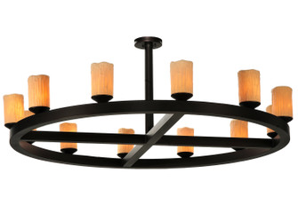 Horizon Ring 12 Light Semi-Flushmount in Mahogany Bronze (57|125078)