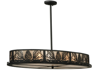 Mountain Pine Eight Light Pendant in Black/Silver Mica (57|125040)