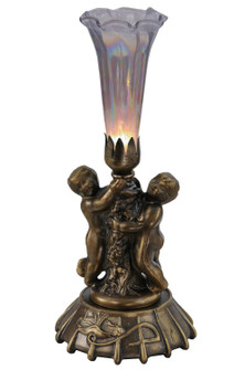 Purple Iridescent Pond Lily One Light Mini Lamp in Mahogany Bronze (57|12502)