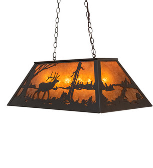 Elk At Lake Six Light Pendant in Timeless Bronze (57|122975)