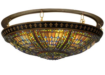 Fleur-De-Lis Four Light Flushmount in Copper Vein/Antique Gold (57|122540)