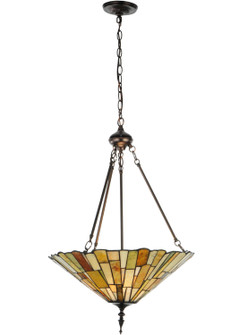 Delta Three Light Inverted Pendant in Mahogany Bronze (57|121146)