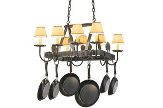 Barn Animals Eight Light Pot Rack in Antique Iron Gate (57|120772)