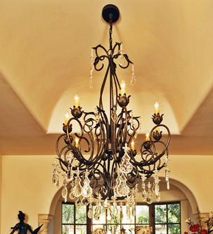 Felicia Ten Light Chandelier in Gilded Tobacco (57|120317)