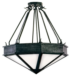 Rock Four Light Pendant in Graphite Pewter (57|120259)