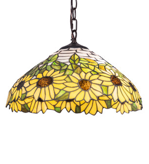 Wild Sunflower Two Light Pendant in Mahogany Bronze (57|119560)