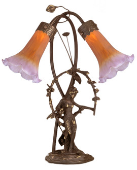 Amber/Purple Two Light Accent Lamp in Mahogany Bronze (57|11923)
