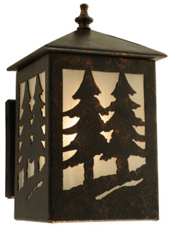 Twin Spruce Trees One Light Wall Sconce in Copper Rust (57|117841)