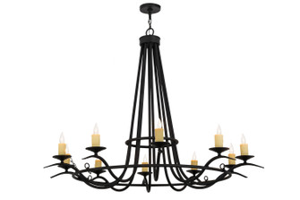 Octavia Ten Light Chandelier in Textured Black (57|117545)