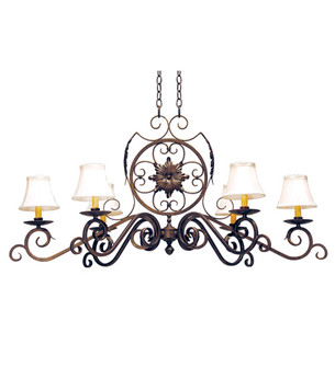 Christabel Six Light Chandelier in Gilded Tobacco (57|117410)