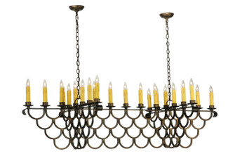 Picadilly 23 Light Oblong Chandelier in Antique Copper/Black Stipple (57|116731)