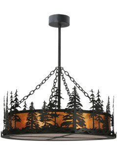Tall Pines Four Light Inverted Pendant in Textured Black (57|116636)