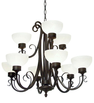 Mirasol Nine Light Chandelier in Rust (57|116424)