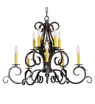 Anassa Ten Light Chandelier in Golden Bronze (57|116225)