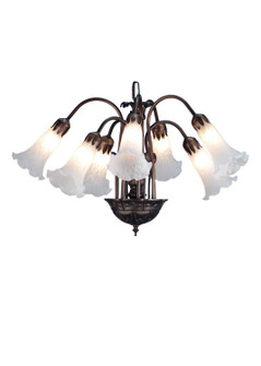 White Seven Light Chandelier in Mahogany Bronze (57|11621)