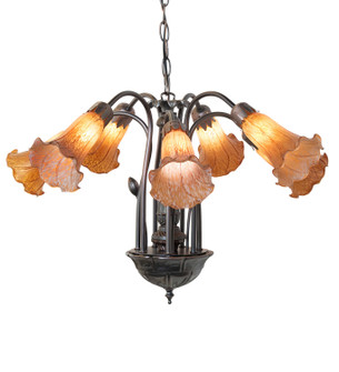 Amber Seven Light Chandelier in Mahogany Bronze (57|11601)