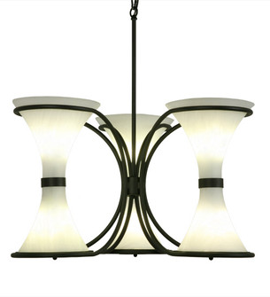 Chronos Three Light Chandelier in Black Metal (57|115999)