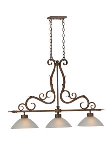 Zamora Three Light Island Pendant in Antique Rust (57|115763)