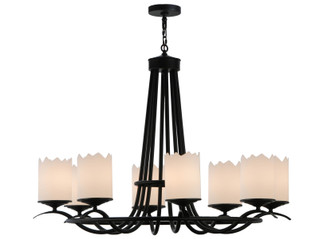 Octavia Eight Light Chandelier in Black Metal (57|115671)