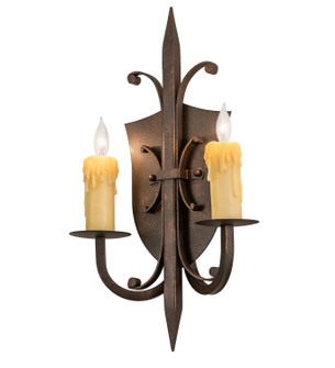 Shield Two Light Wall Sconce in Gilded Tobacco (57|115640)