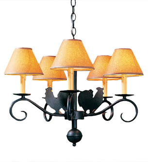 Animal Five Light Chandelier in Rustic Iron (57|115631)