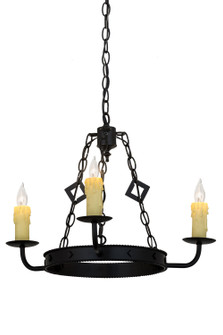 Elvita Three Light Chandelier in Blackwash (57|115232)