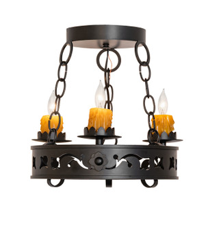 Sagebrush Three Light Chandelier in Blackwash (57|115176)