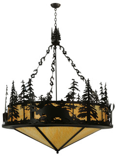 Moose At Dusk Six Light Inverted Pendant in Timeless Bronze (57|115032)