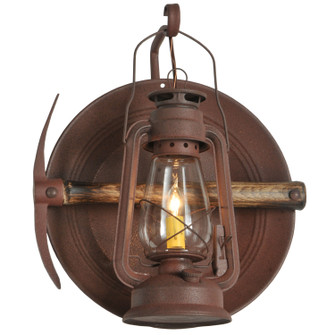 Miners Lantern One Light Wall Sconce in Distressed Rust (57|114829)