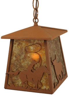 Cowboy & Steer One Light Pendant in Rust (57|114537)