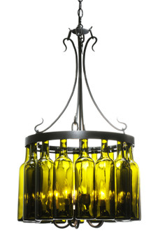 Tuscan Vineyard Five Light Chandelier in Textured Black (57|114514)