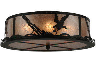 Strike of the Eagle Four Light Flushmount in Textured Black (57|113623)