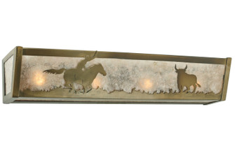 Cowboy & Steer Four Light Vanity in Antique Copper (57|113548)