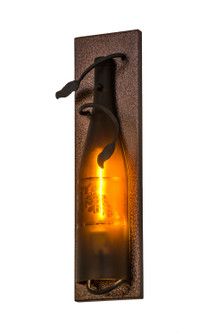 Tuscan Vineyard One Light Wall Sconce in Black Metal,Copper Vein (57|113003)