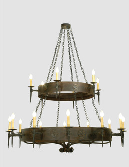 Warwick 18 Light Chandelier in Black Metal,Rust (57|112829)