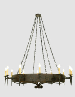 Warwick 12 Light Chandelier in Hand Waxed Metal (57|112814)
