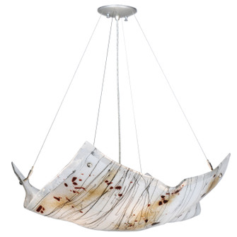 Crinkle Four Light Inverted Pendant in Brushed Nickel (57|112107)