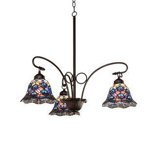 Tiffany Peacock Feather Three Light Chandelier (57|110685)