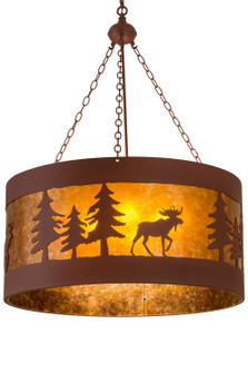 Moose On The Loose Four Light Pendant in Rust (57|110656)