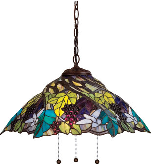 Spiral Grape Three Light Pendant in Antique (57|11059)