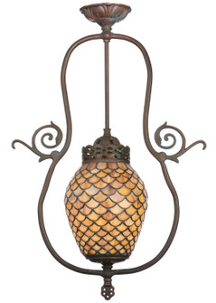 Tiffany Fishscale One Light Pendant in Mahogany Bronze (57|110225)