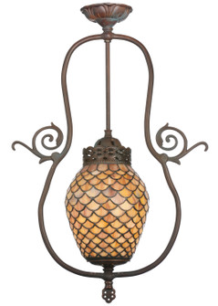 Tiffany Fishscale One Light Pendant in Red Rust (57|110225)