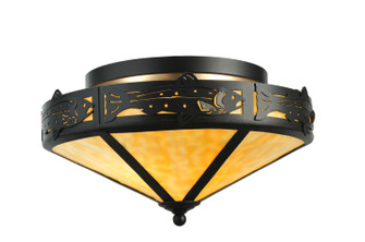 Rainbow Trout Two Light Flushmount in Textured Black (57|110186)