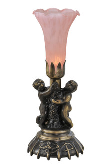 Pink One Light Mini Lamp in Antique Bronze (57|11015)